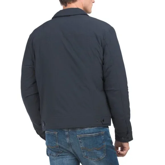 RAG BONE Navy Filled Owen Down Trucker Jacket